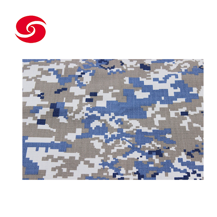 Navy Digital Camouflage Fabric