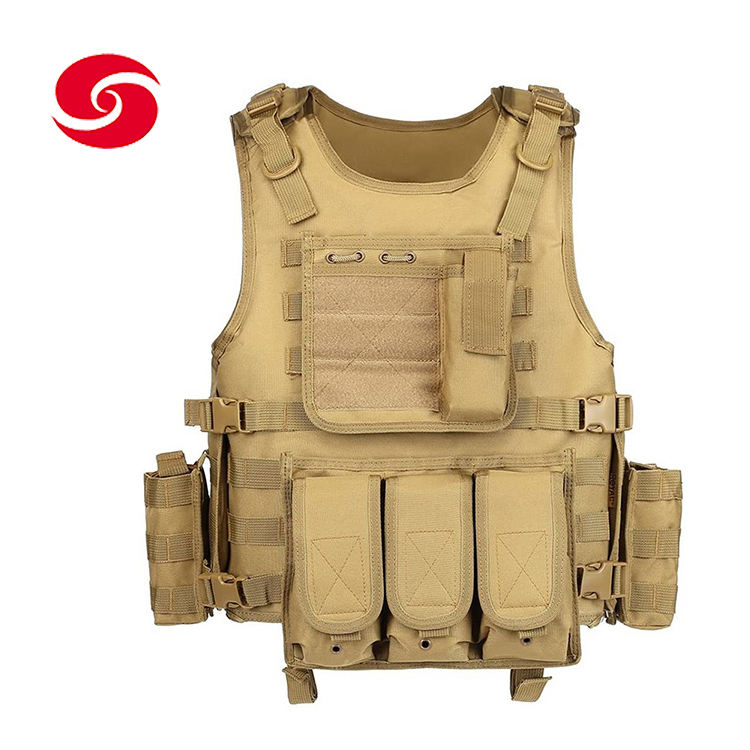 Khaki Air Soft Security Military Plate Carrier Tactical Safety Vest