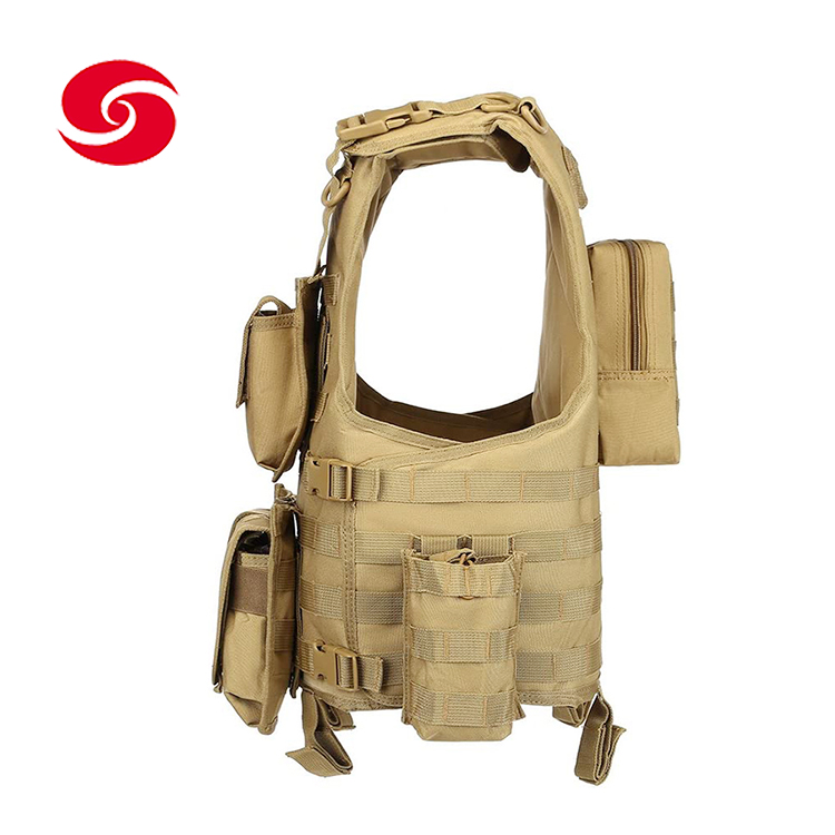 Khaki Air Soft Security Military Plate Carrier Tactical Safety Vest